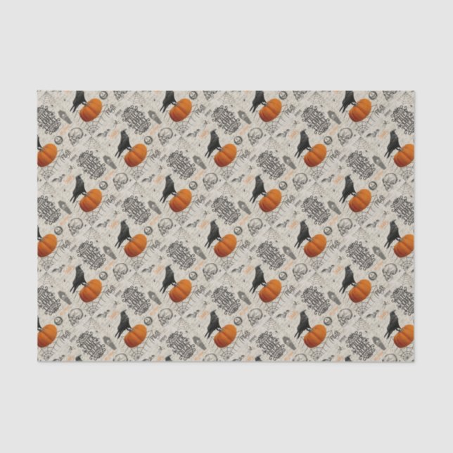 Vintage Halloween Tissue Paper (Front)