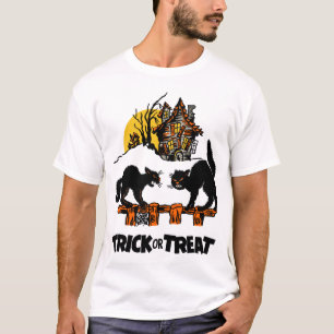 Vintage Halloween - Trick or Treat Black Cats Tee