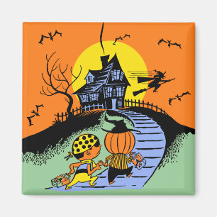 Vintage Halloween - Trick or Treaters Magnet