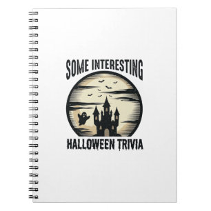 Vintage Halloween Trivia Ghost Moon Shirt Design_1 Notebook