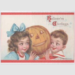 Vintage Halloween Victorian Edwardian Decoupage Tissue Paper