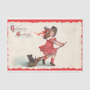 Vintage Halloween Victorian Edwardian Decoupage Tissue Paper
