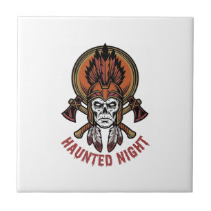Vintage Halloween Warrior Engraving Graphic for Wh Tile