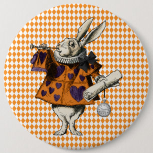 Vintage Halloween White Rabbit Alice In Wonderland 6 Cm Round Badge