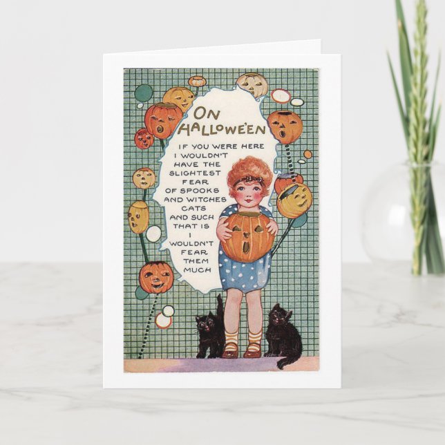 Vintage Halloween Wish You Were Here, Card (Front)