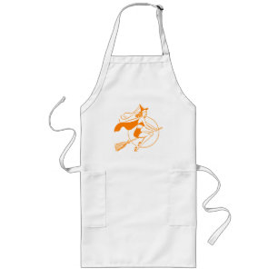 Vintage Halloween Witch Long Apron