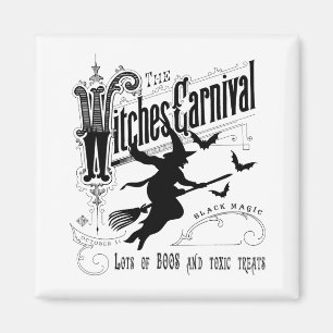 Vintage Halloween Witch Magnet