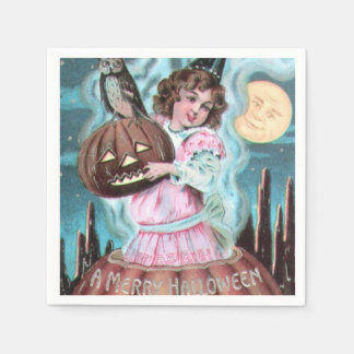 Vintage Halloween Witch paper napkin
