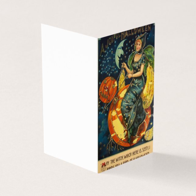 Vintage Halloween Witch Poster (Outside)