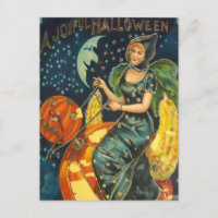 Vintage Halloween Witch Poster