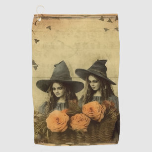 Vintage Halloween Witchcraft (11) Golf Towel