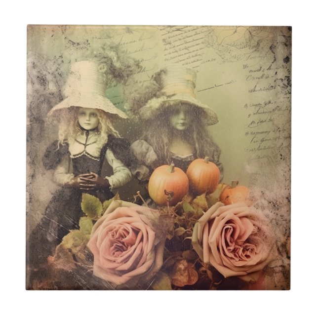 Vintage Halloween Witchcraft (1) Tile (Front)