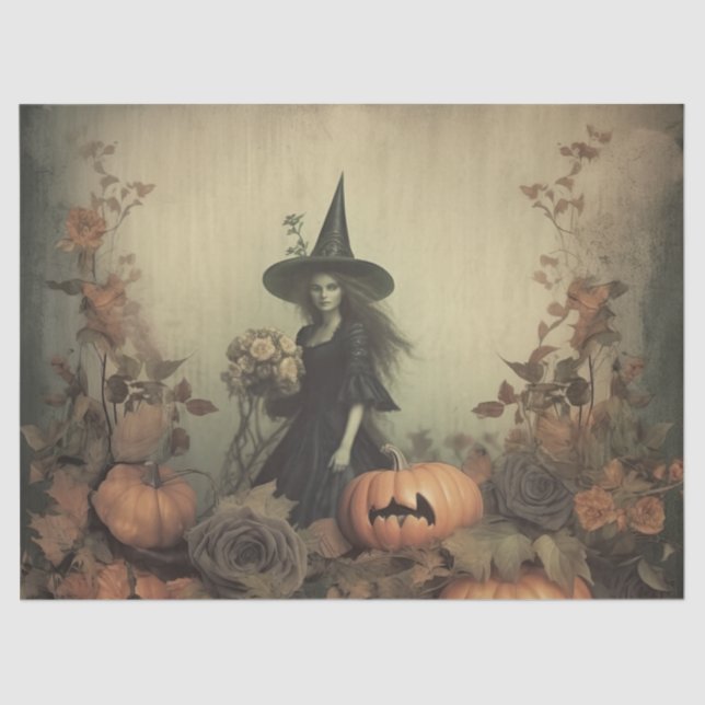 Vintage Halloween Witchcraft (3) Tissue Paper (Front)