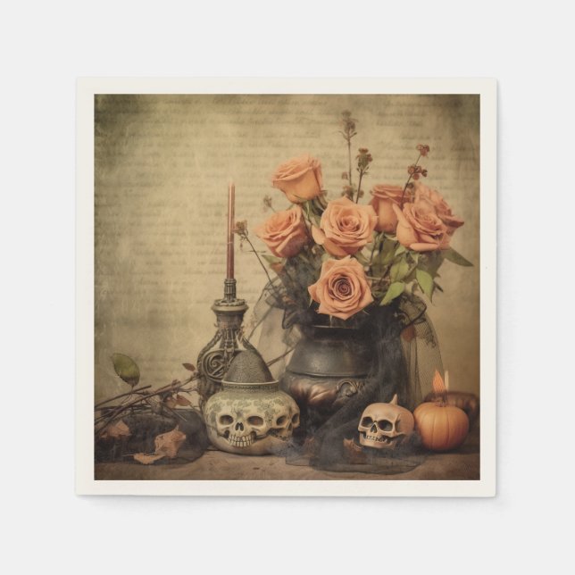 Vintage Halloween Witchcraft (4) Napkin (Front)