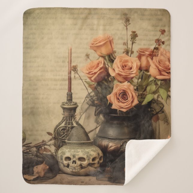 Vintage Halloween Witchcraft (4) Sherpa Blanket (Front)