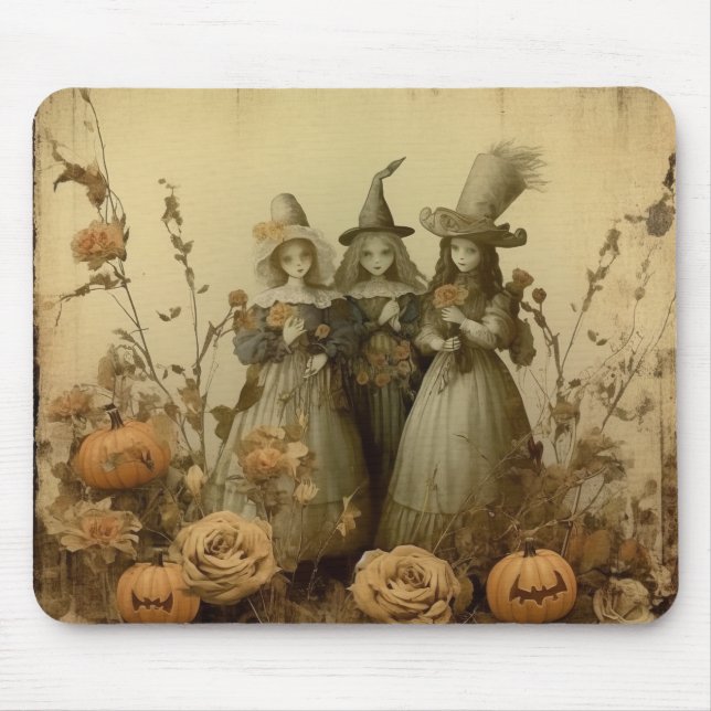 Vintage Halloween Witchcraft (5) Mouse Pad (Front)