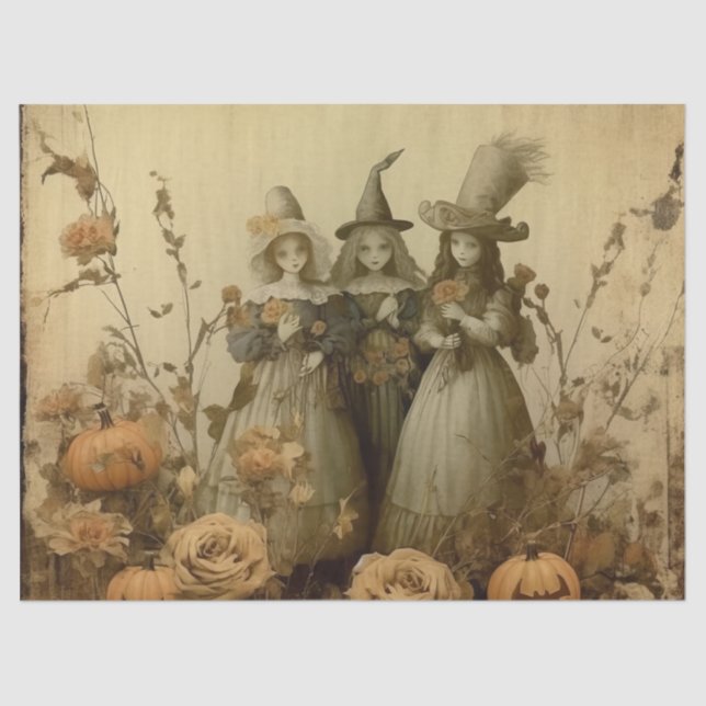 Vintage Halloween Witchcraft (5) Tissue Paper (Front)