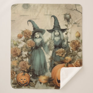 Vintage Halloween Witchcraft (6) Sherpa Blanket