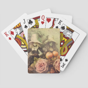 Vintage Halloween Witchcraft Playing Cards