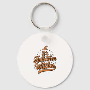 Vintage Halloween Witches Typography Shirt Design_ Key Ring