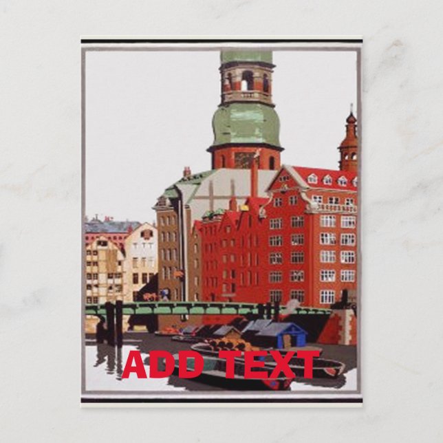 Vintage Hamburg, edit text Postcard (Front)