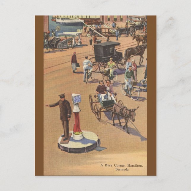 Vintage Hamilton Bermuda Postcard (Front)