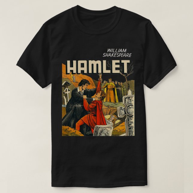 Vintage Hamlet Shakespeare TshirtHamlet Laertes Op T-Shirt (Design Front)