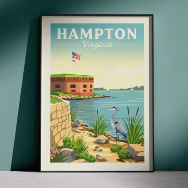Vintage Hampton Virginia Poster (Creator Uploaded)
