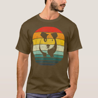 Vintage Hamster Sunset Retro Design Art T-Shirt