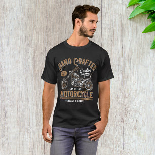 Vintage Hand Crafted Motorcycle Custom Design T-Shirt