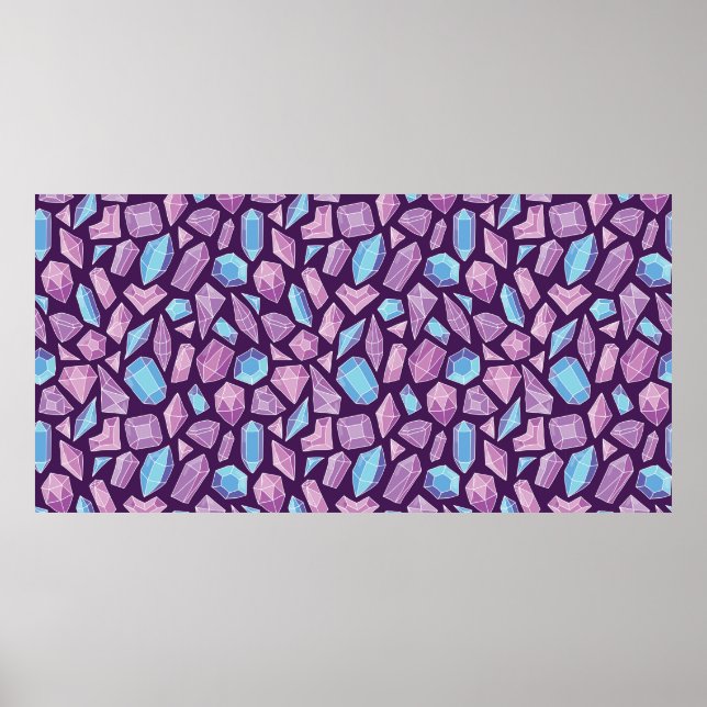 Vintage hand drawn doodle seamless background with poster (Front)