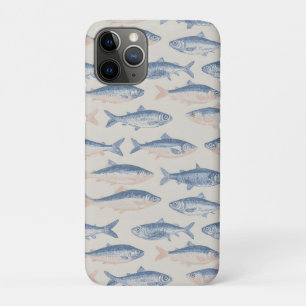 Vintage Hand-Drawn Fish Seamless Pattern Case-Mate iPhone Case