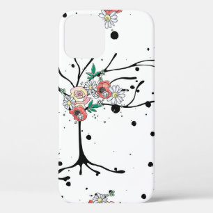 Vintage hand drawn seamless pattern graphic illust iPhone 12 case