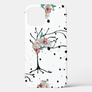 Vintage hand drawn seamless pattern graphic illust iPhone 12 case