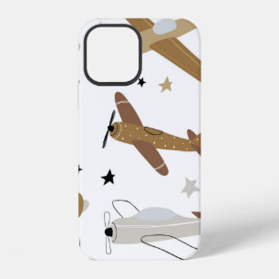 Vintage hand-drawn seamless repeating children sim iPhone 12 case