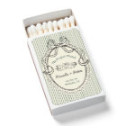 Vintage Hand Drawn Swan Green Stripes Wedding