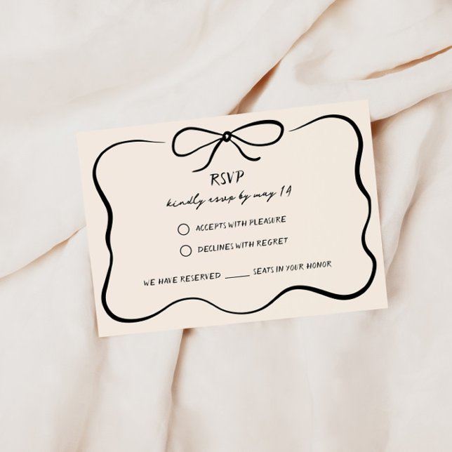 Vintage Hand Drawn Wedding RSVP Card (Creator Uploaded)