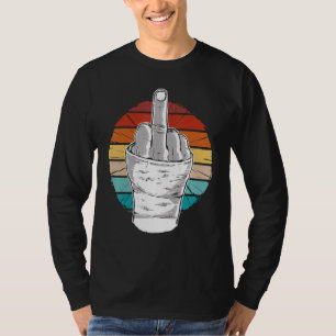 Vintage hand holding a middle finger up arm cast T-Shirt
