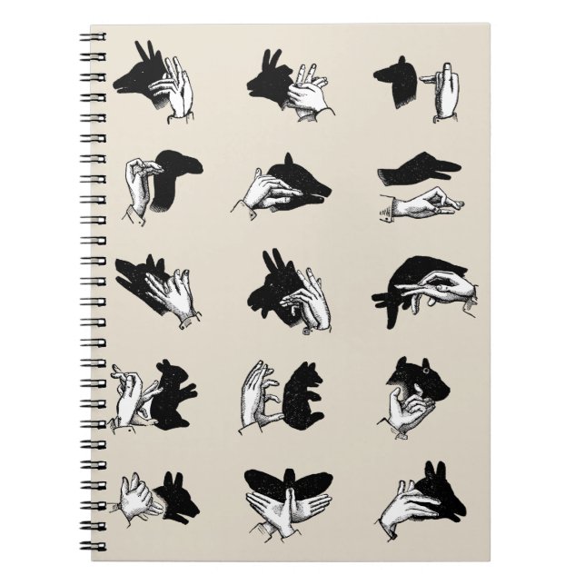 Vintage Hand Puppet Shadow Games Notebook (Front)