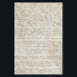 Vintage Hand Written Letter Script Map Decoupage Tissue Paper<br><div class="desc">Vintage old hand written letter script calligraphy tissue paper,  perfect for gift wrapping or for your decoupage craft supplies.  (c) The Happy Cat Studio.</div>
