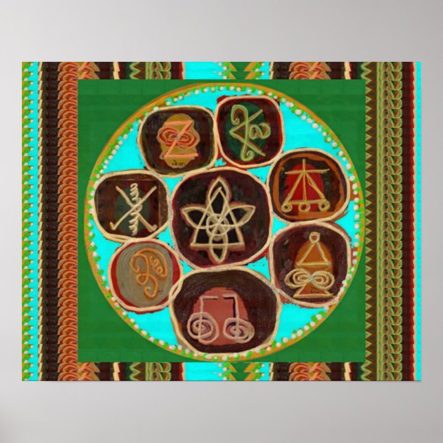 VINTAGE Handcrafted KARUNA Reiki Master Symbols 99 Poster (Front)