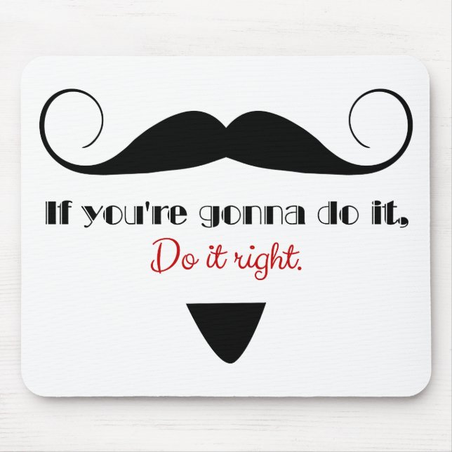 Vintage Handlebar Moustache Masculine Stache Mouse Pad (Front)