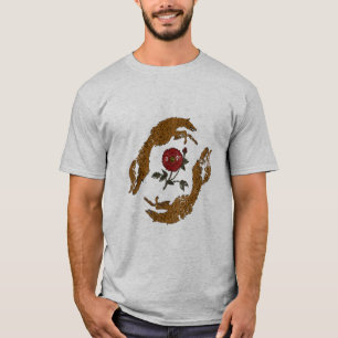 Vintage Hands Holding Rose Graphic T-Shirt