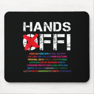 Vintage Hands Off Protest My Social Security Medic Mouse Pad