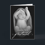 Vintage Handwriting Script Baby's First Noel Photo Holiday Card<br><div class="desc">Designed by fat*fa*tin. Easy to customise with your own text,  photo or image. For custom requests,  please contact fat*fa*tin directly. Custom charges apply.

www.zazzle.com/fat_fa_tin
www.zazzle.com/color_therapy
www.zazzle.com/fatfatin_blue_knot
www.zazzle.com/fatfatin_red_knot
www.zazzle.com/fatfatin_mini_me
www.zazzle.com/fatfatin_box
www.zazzle.com/fatfatin_design
www.zazzle.com/fatfatin_ink</div>