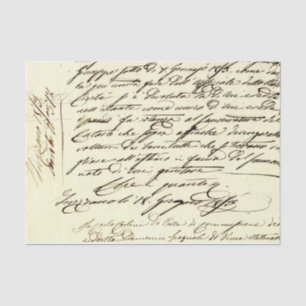 Vintage Handwriting  Tissue Paper