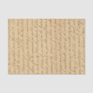 Vintage Handwritten Script Tissue Paper