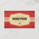 Vintage Handyman Business Cards<br><div class="desc">Beautifully printed business cards that can be customised with your information. Click on the orange "Customise It" button on the left to change/add text. Please note that the gold paper type works best with this design!</div>