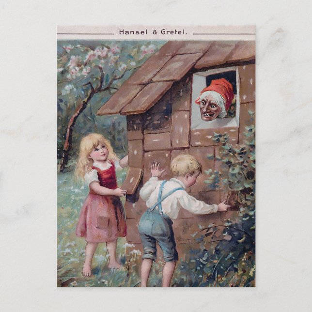 Vintage Hansel and Gretel 1906 Postcard (Front)