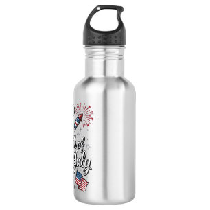 Vintage Happy 4th of July Patriotic Firework Shirt 532 Ml Water Bottle